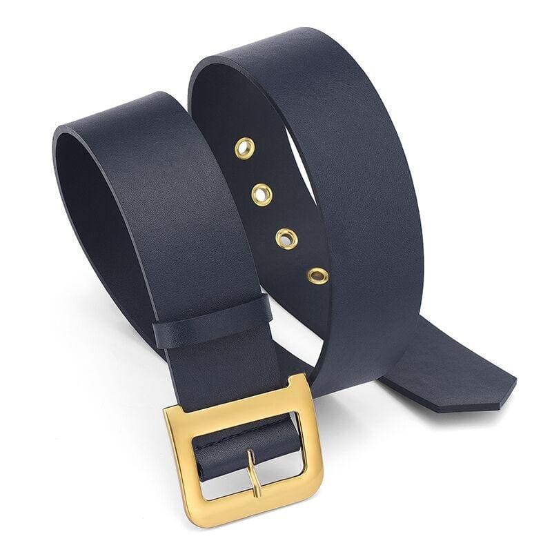 Ceinture année 50 En Cuir Boule Large