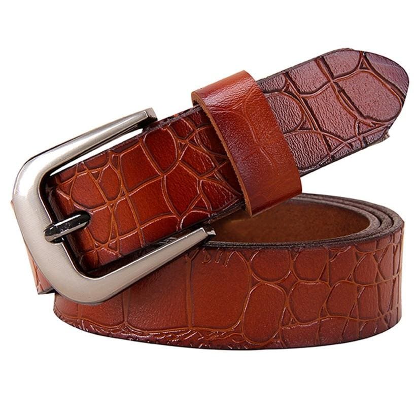 Ceinture Marron en Cuir Véritable