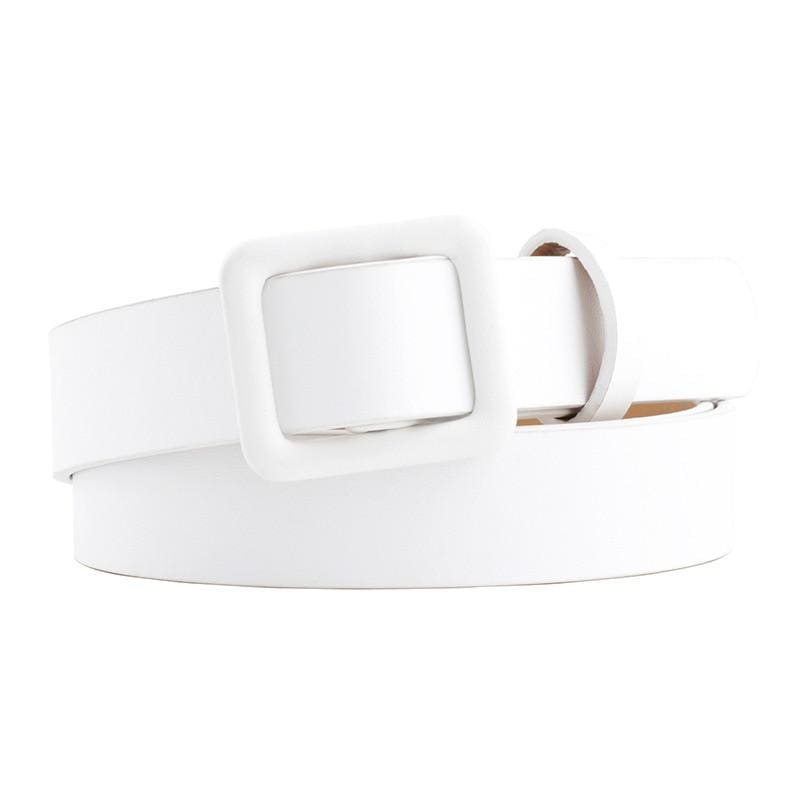 Ceinture Retro Uni Couleur Blanche