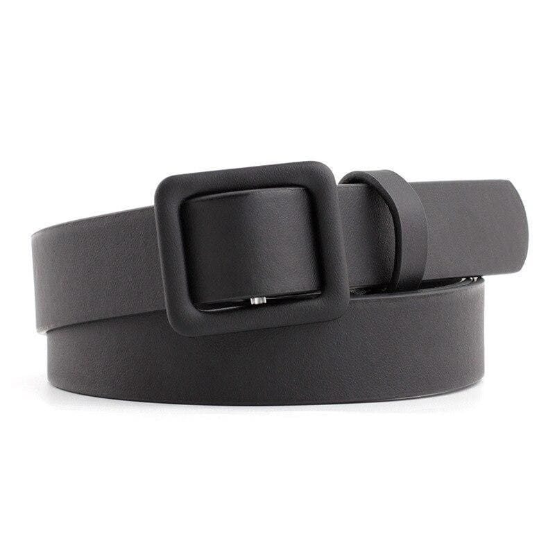 Ceinture Retro Uni Couleur Noire