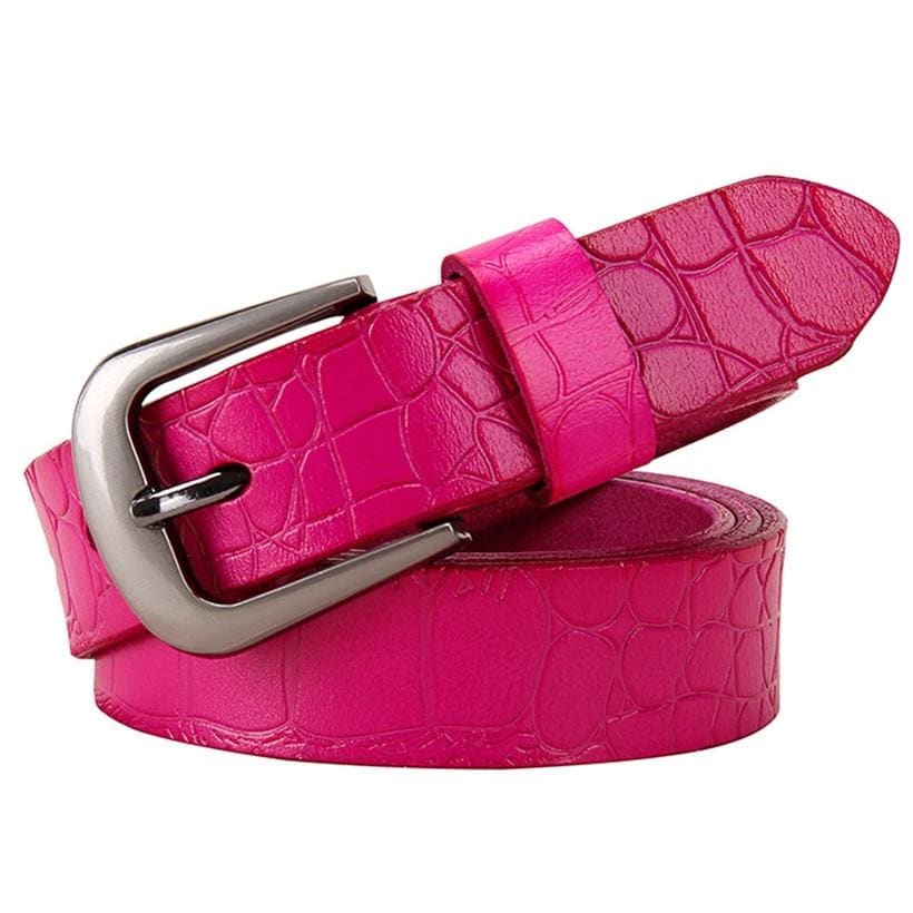 Ceinture Rose en Cuir Véritable Années 50