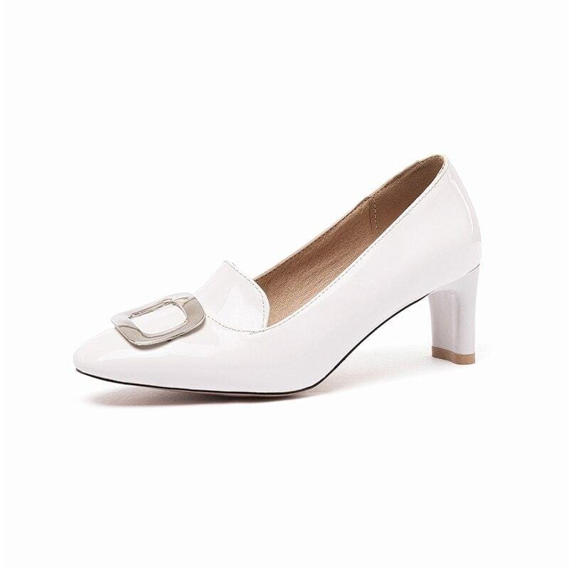 Chaussures Années 50 Petits Talons Blancs