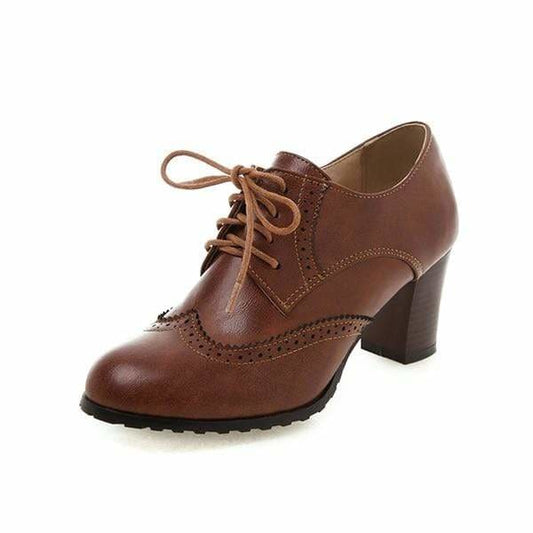 Derbies Retro Cuir Marron