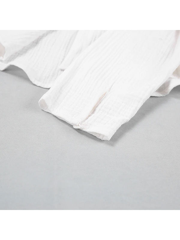 Ensemble Pyjama Short Blanc Pour Femme "Douceur de Brume" - Robitta