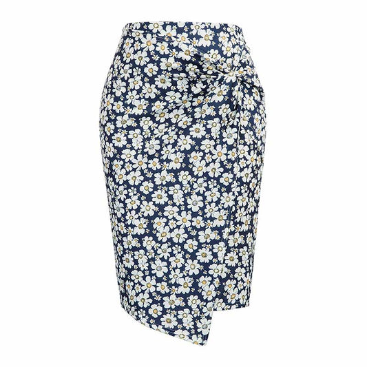 Jupe Année 50 Bleue Taille Haute - Robitta