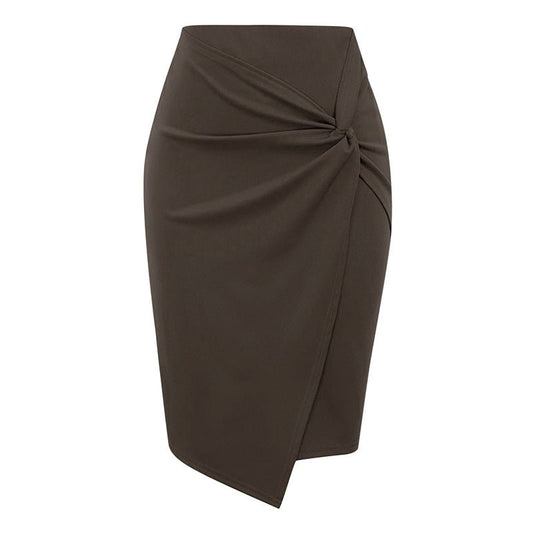 Jupe Année 50 Crayon Marron - Robitta