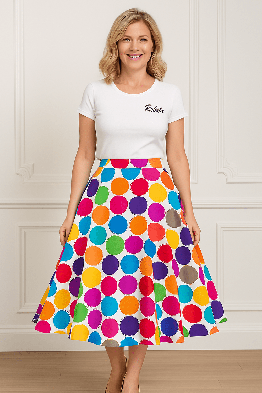 Jupe Année 50 Multicolore - Robitta
