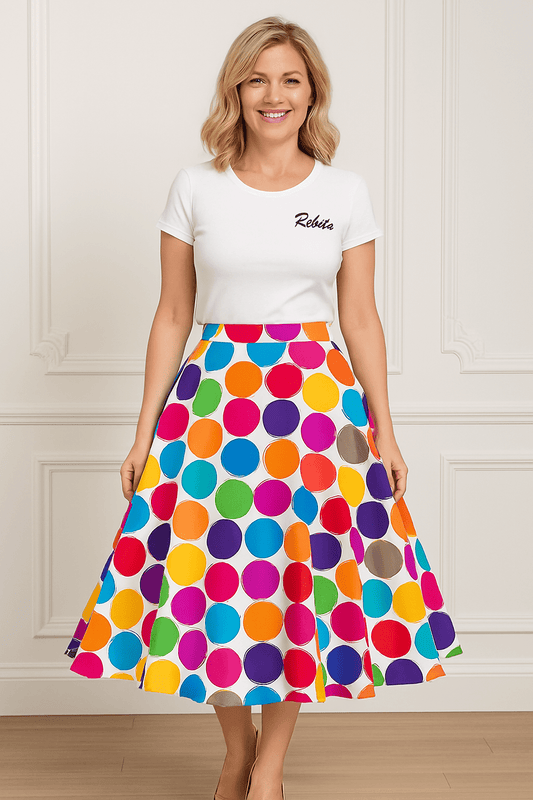 Jupe Année 50 Multicolore - Robitta