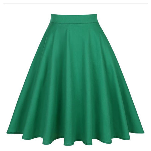 Jupe Année 50 Verte Taille Haute - Robitta
