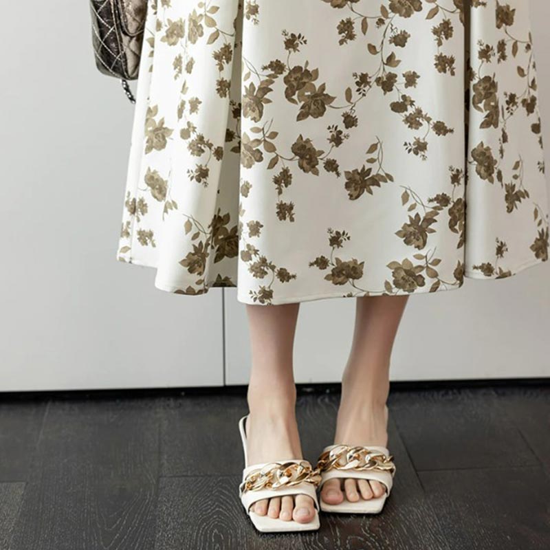 Jupe Année 50 Vintage à Fleurs - Robitta