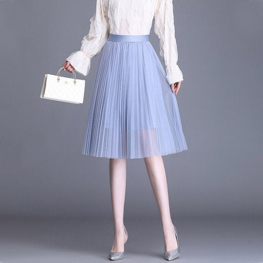 Jupe Année 50 Vintage Tulle Bleue - Robitta