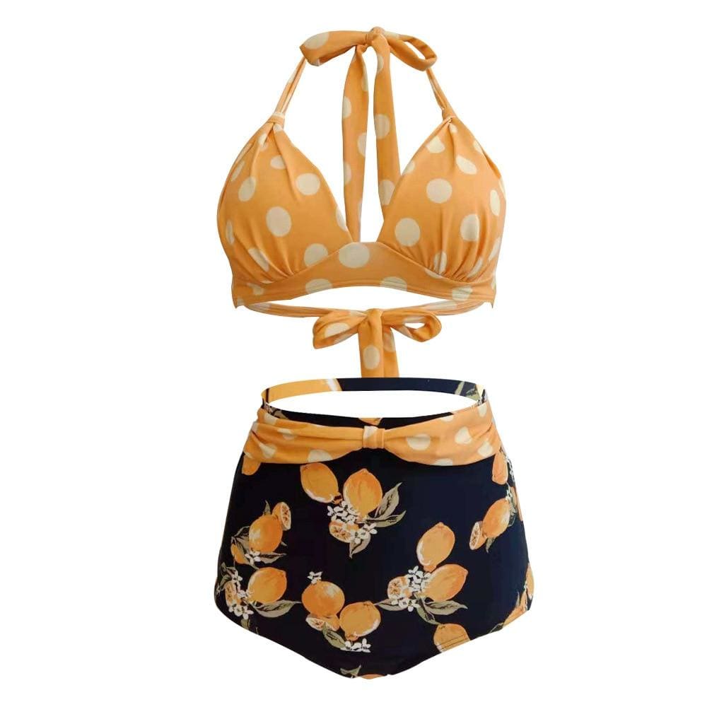 Maillot de Bain Orange Retro