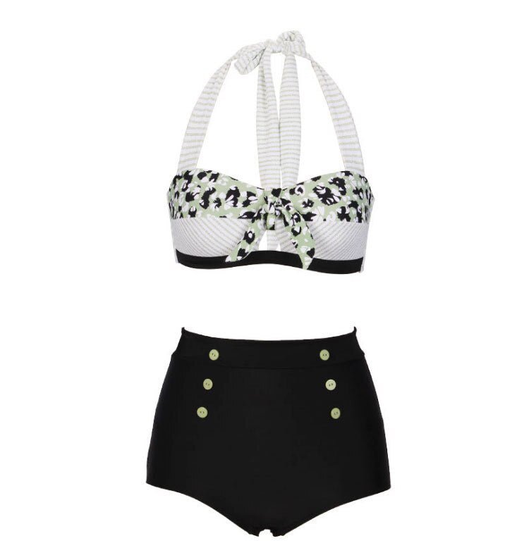 Maillot de bain Pin Up Panthère et Noir - Robitta