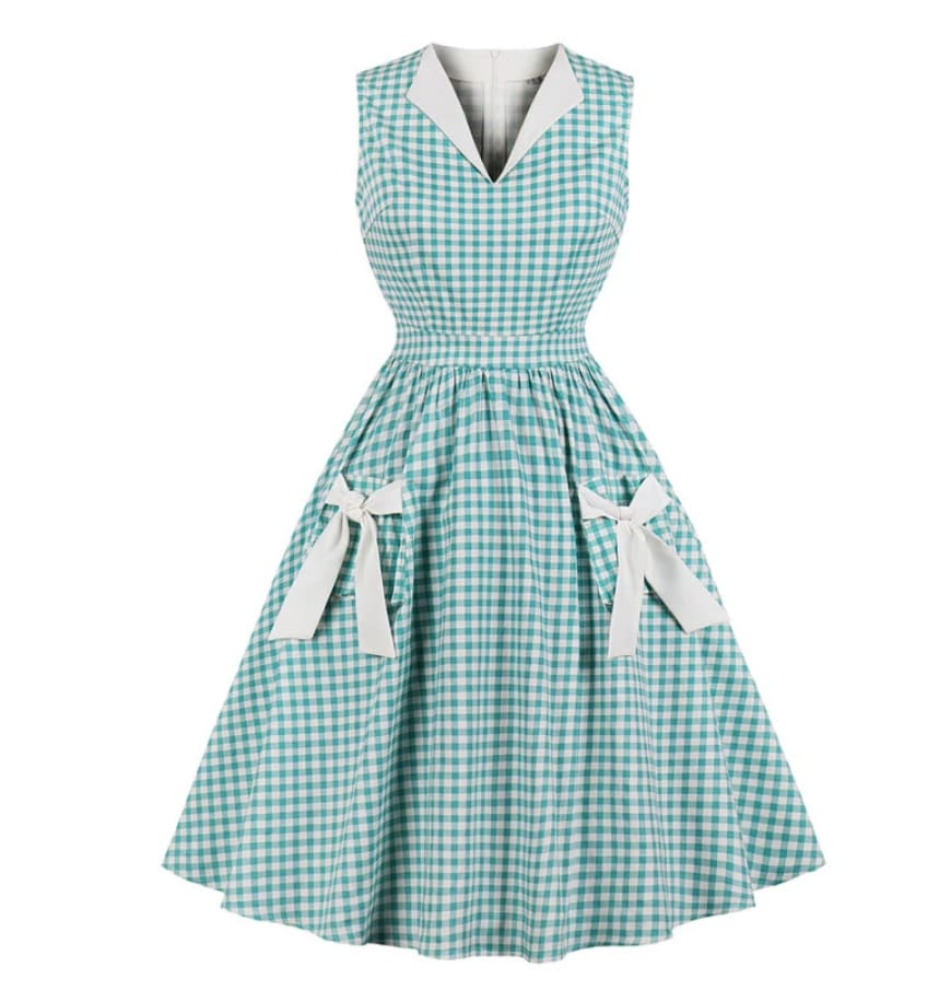 Robe à Carreaux Années 50