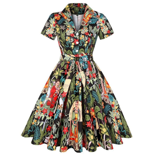 Robe Année 50 Antillaise - Robitta