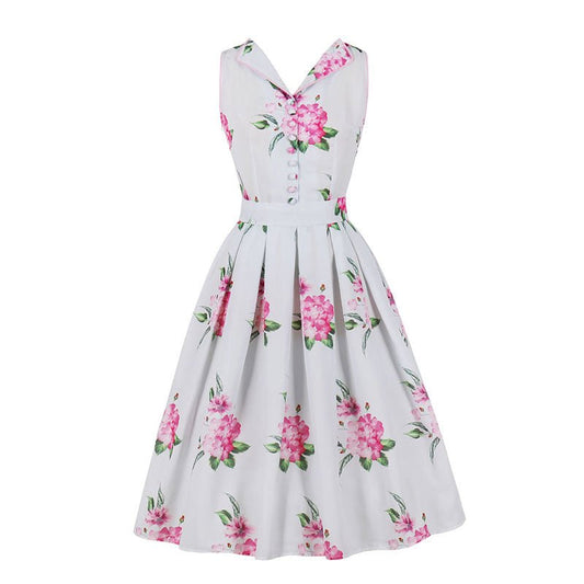 Robe Année 50 Blanche - Robitta