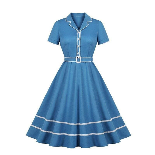 Robe Année 50 Bleu