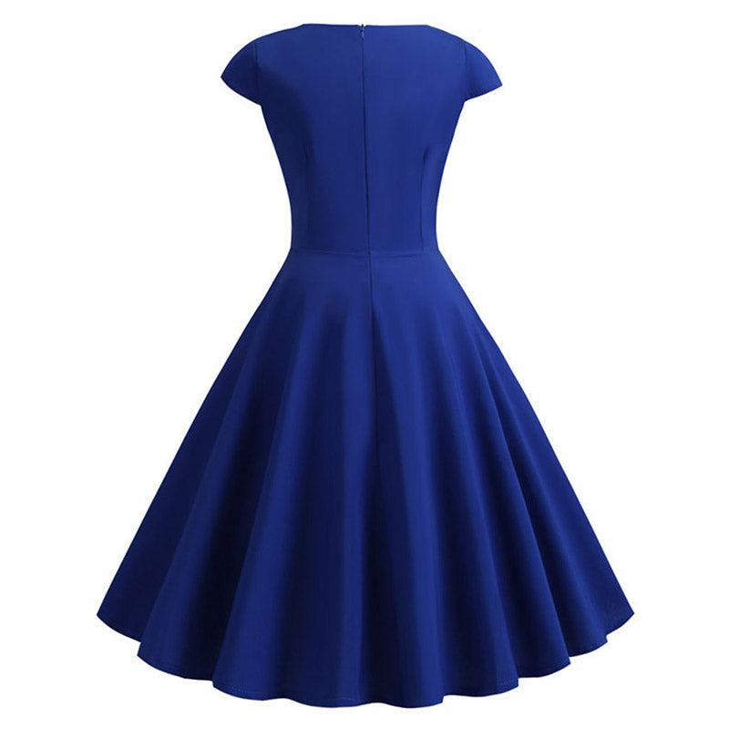 Robe Année 50 Bleu Nuit