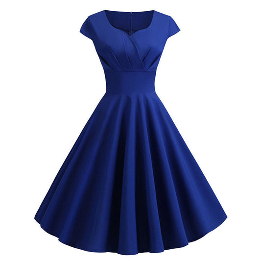 Robe Année 50 Bleu Nuit