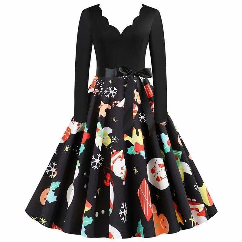 Robe Année 50 Noël Multicolore