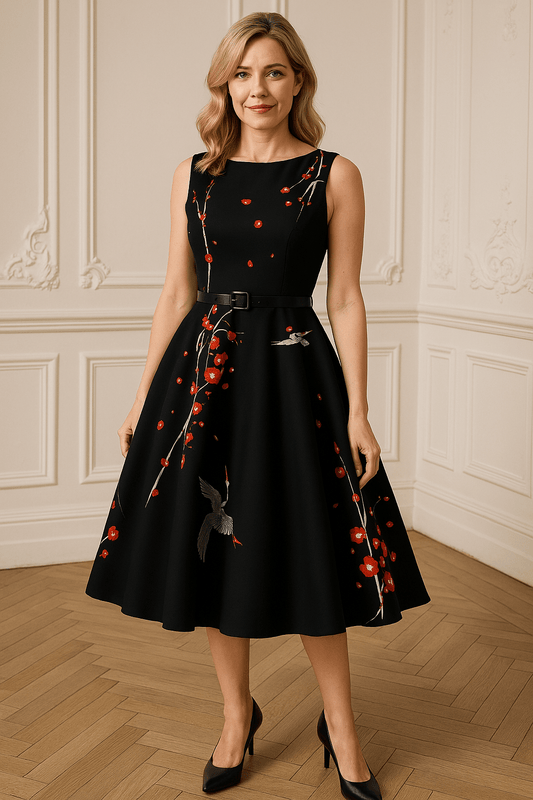 Robe Année 50 Nuit Sombre - Robitta