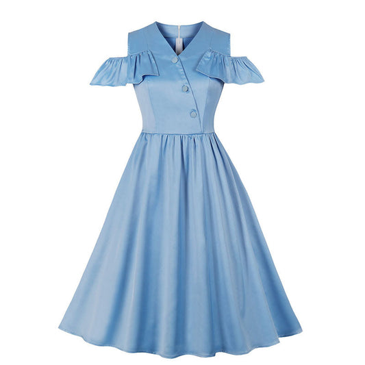 Robe Années 50 Bleu