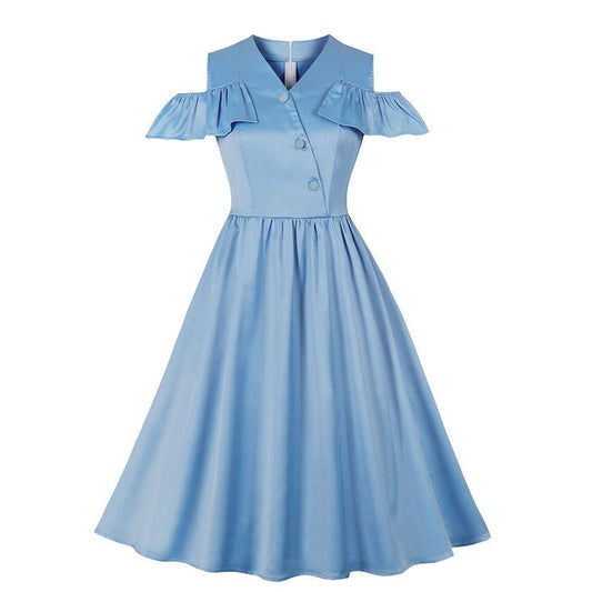 Robe Années 50 Bleu - Robitta