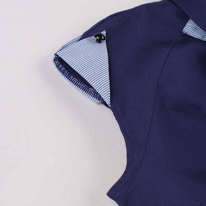 Robe Années 50 Bleu Marine - Robitta