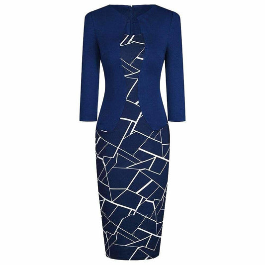 Robe Années 50 Manches 3/4 - Robitta