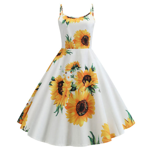 Robe Années 50 Tournesols