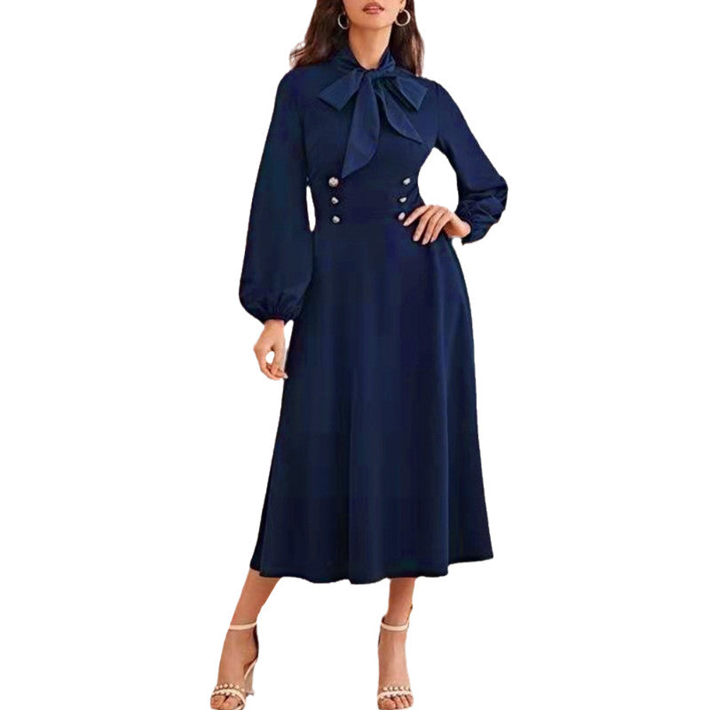 Robe Bleu Uniforme Années 50