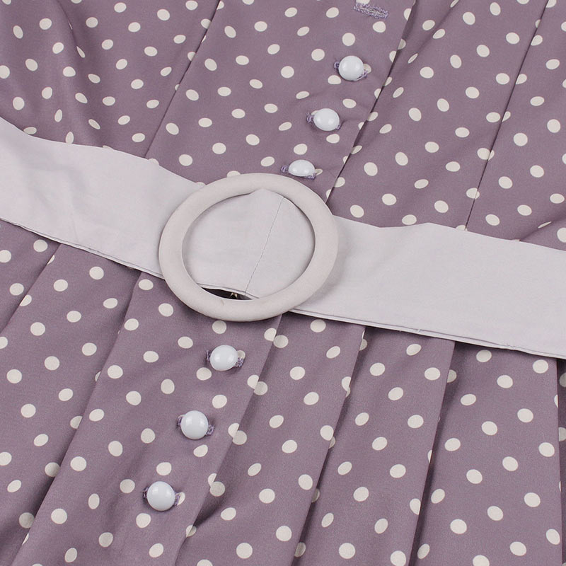 Robe Ceinturée à Pois Années 50 - Robitta