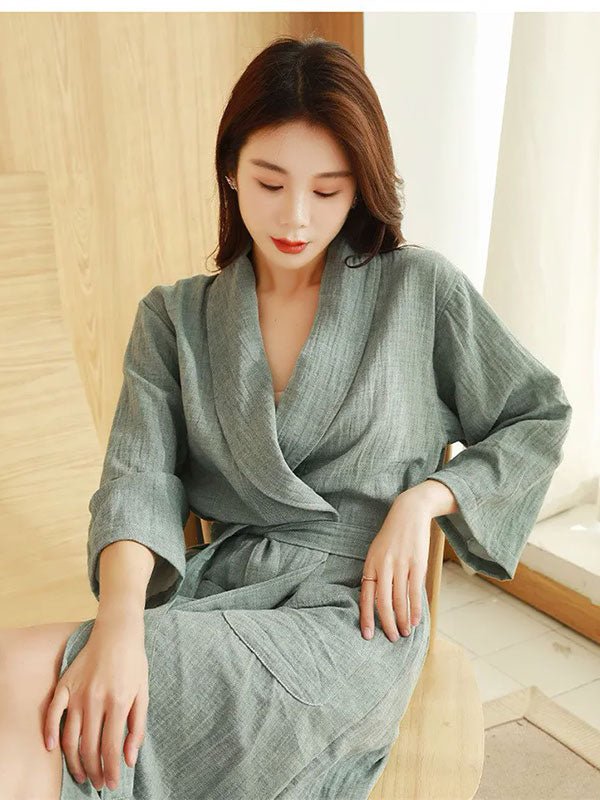 Robe de Chambre D'été Pour Femme "Sérénité Matinale" - Robitta