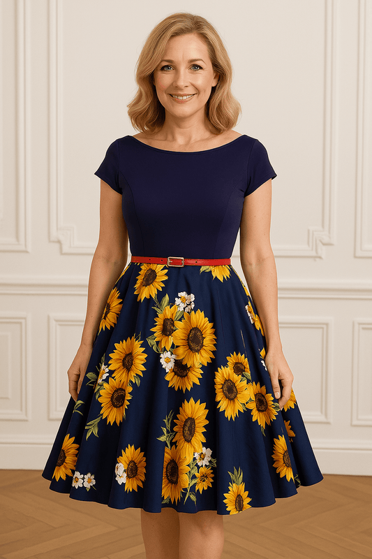 Robe Fleurie Année 50 - Robitta