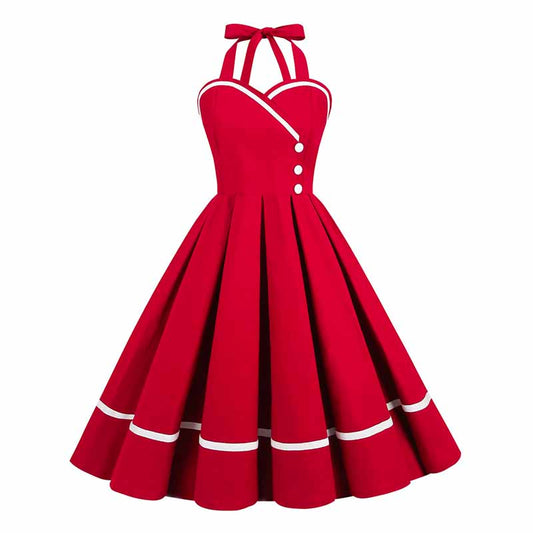 Robe Rouge Rétro Années 50