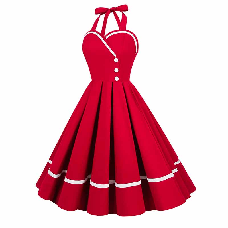 Robe Rouge Rétro Années 50