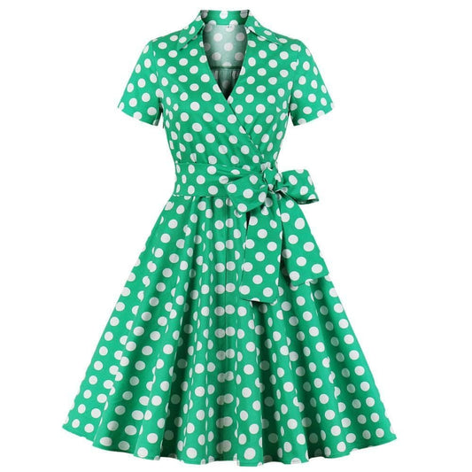 Robe Rétro Années 50 À Pois