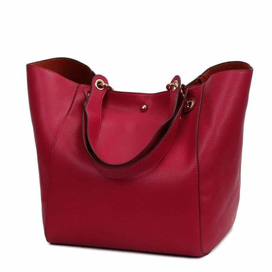 Sac à Main Année 50 Simili Cuir Rouge