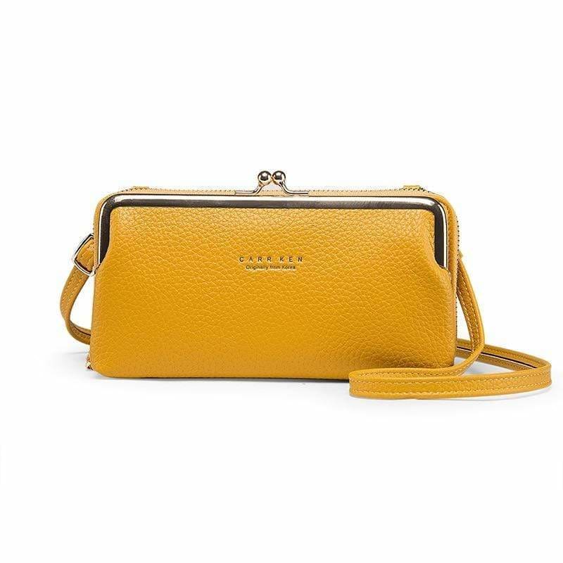 Sac Pochette Années 50 Cuir Jaune