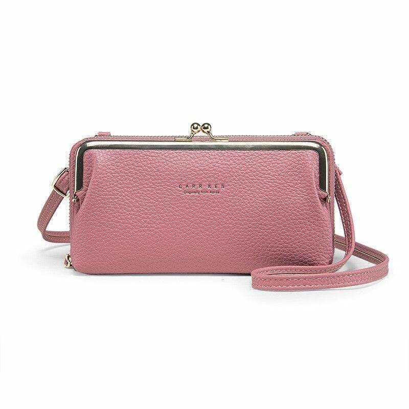 Sac Pochette Années 50 Cuir Rose