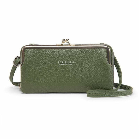 Sac Pochette Années 50 Cuir Vert