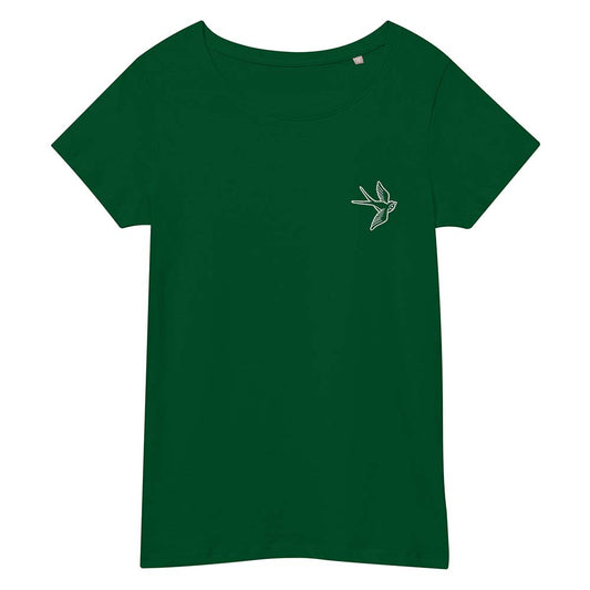 T-shirt Vintage Hirondelle Brodée Femme - Robitta